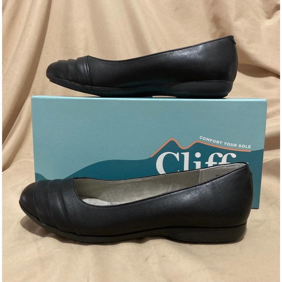 New Women's Cliffs by White Mountain Clara Black Flats Size 8 - Picture 2 of 9